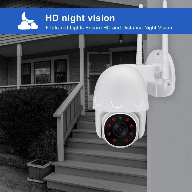 Tuya QX45 1080P Full HD IP65 Waterproof 2.4G Wireless IP Camera, Support Motion Detection & Two-way Audio & Night Vision & TF Card, AU Plug, Support Motion Detection Tuya QX45 1080P Full HD IP65 Waterproof 2.4G Wireless IP Camera, Support Motion Detection & Two-way Audio & Night Vision & TF Card, AU Plug, Support Motion Detection
